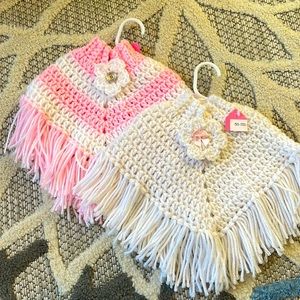 New Handmade 18” Doll Pink and White Cape